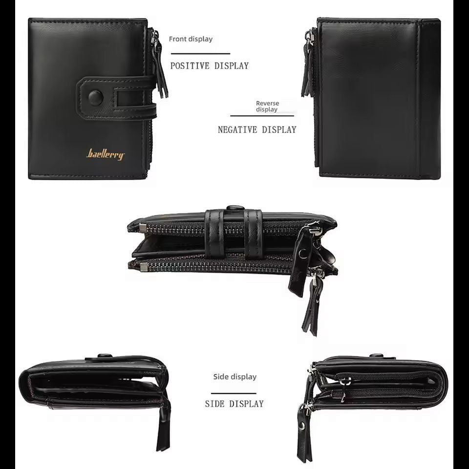 Original Buffalo Leather Trifold Wallet for Men