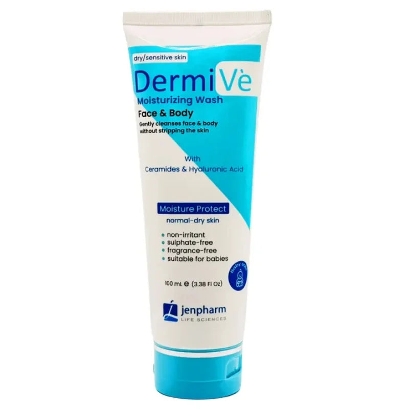 DermiVe Moisturizing Wash Face & Body 100ml