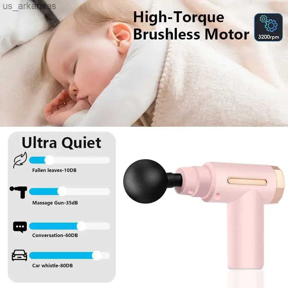 4-in-1 Massage Gun | Deep Tissue Percussion Massager with 4 Attachments