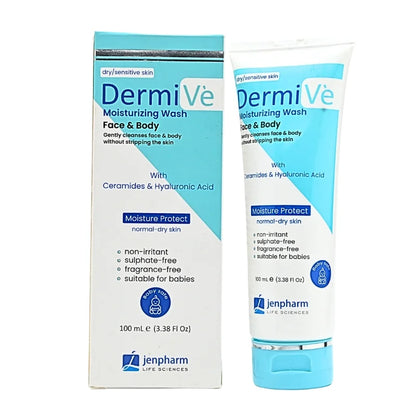 DermiVe Moisturizing Wash Face & Body 100ml