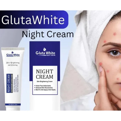 Gluta White Night Cream | Advanced Brightening & Anti-Aging Formula