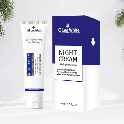 Gluta White Night Cream | Advanced Brightening & Anti-Aging Formula