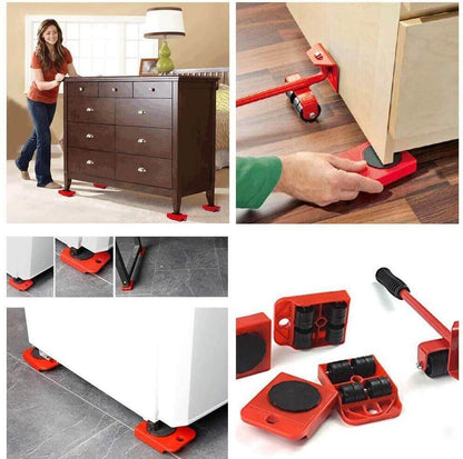 5-in-1 Heavy Furniture Mover Tool Set with Lifter