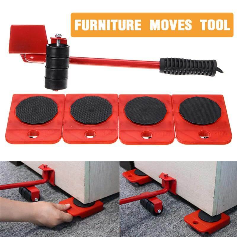 5-in-1 Heavy Furniture Mover Tool Set with Lifter