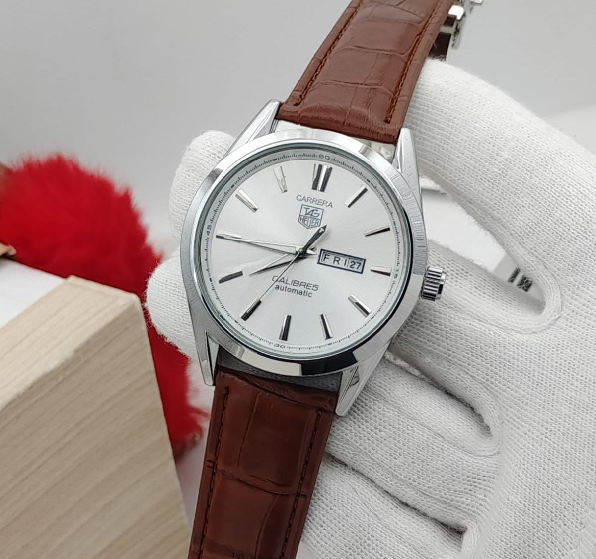 Carrera Calibre 5 - Luxury Swiss Watch With Leather Strap