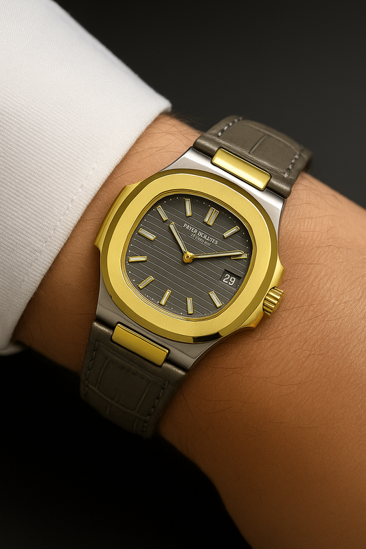 Patek Philippe Nautilus 8044 – Grey Gold Tone Watch