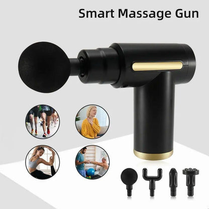 4-in-1 Massage Gun | Deep Tissue Percussion Massager with 4 Attachments
