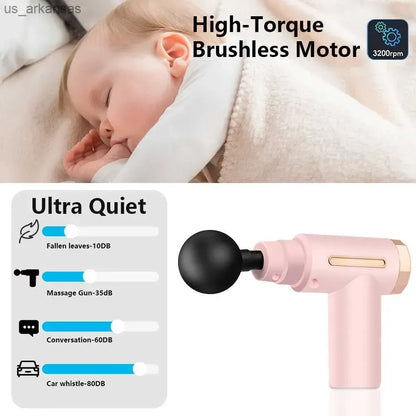 4-in-1 Massage Gun | Deep Tissue Percussion Massager with 4 Attachments
