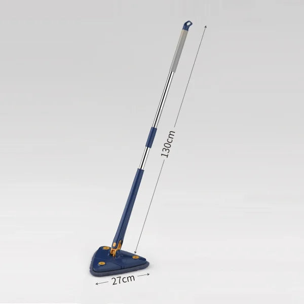 360° Twist Rotatable Triangle Mop with Long Handle Auto Squeeze Design for Floor